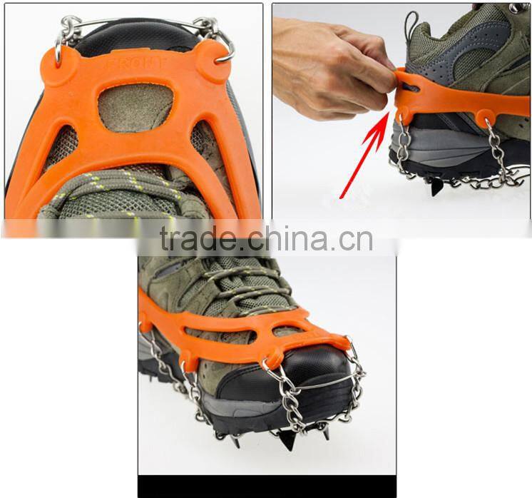slip resistant snow chain crampons ice shoes spikes