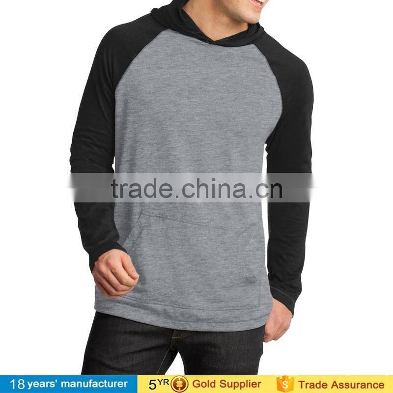 2016 custom logo Men's jersey Long Sleeve Pull Over Baseball raglan hoodie sweatshirt