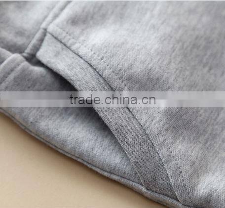 bulk cheap fashion design polyester cotton straight casual knit plain gray long pants for women
