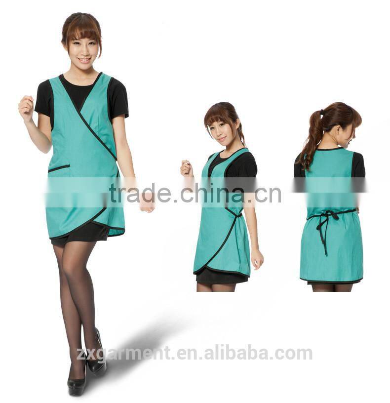 2017 ZX Promotional Uniform Fast Food Supermarket Uniforms Design