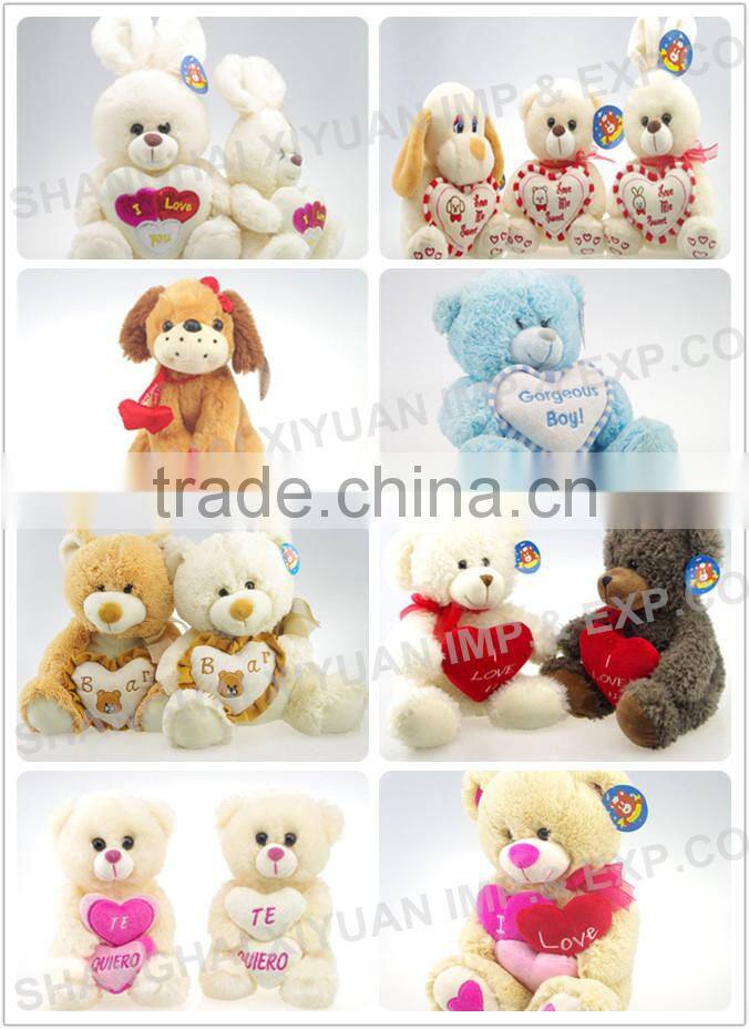 Romantic plush toys valentine teddy bear wholesale