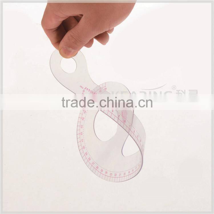 Kearing brand, 40cm plastic vary form ruler, sandwich line fashion design ruler, for curve line drawing #6040