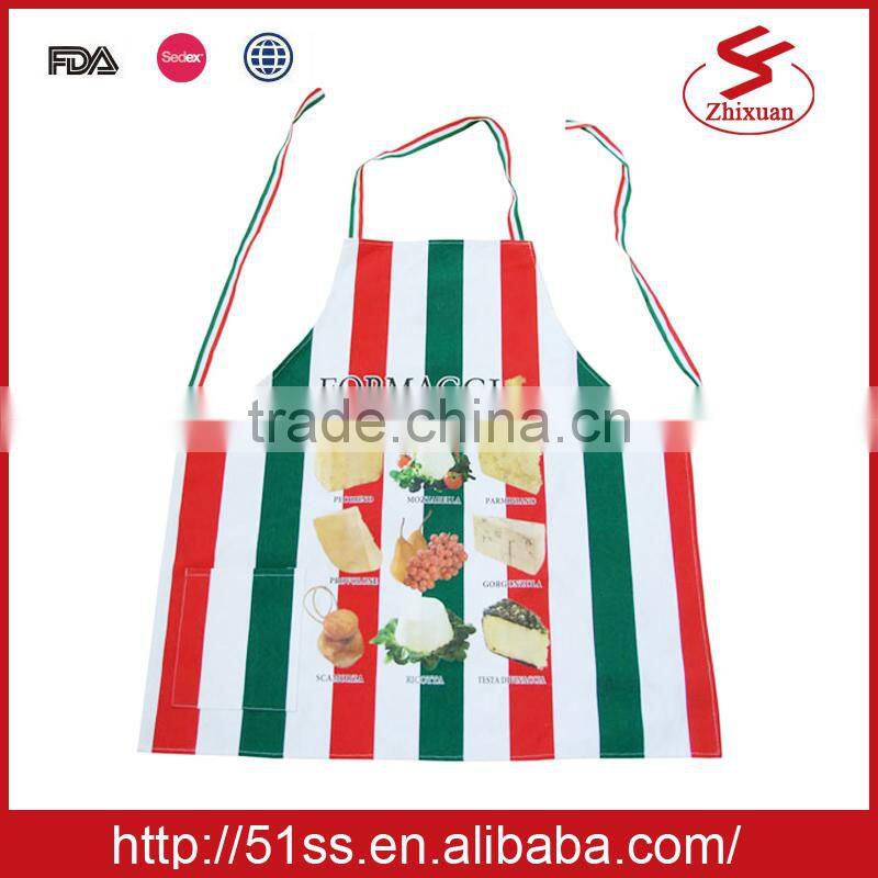 Italy striated cotton apron for cooking