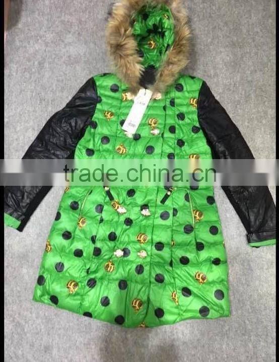 GZY folding down jacket kid girls winter coat stock breathable slim model export African export gunagzhou warehouse cheap deli