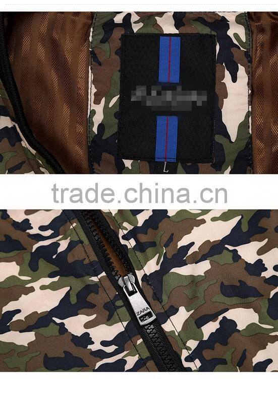 Hot Selling Popular High Quality Sport Men Jacket Camo Coat Causal Outdoor Thin Zipper Outwear