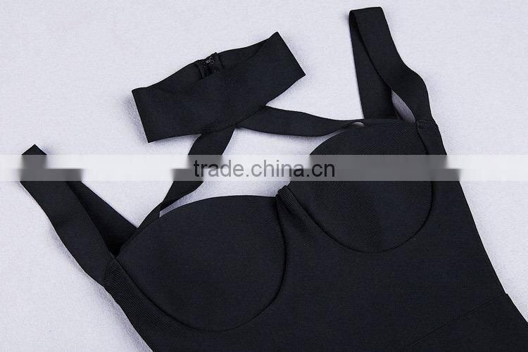 top black bandage dress manufactory 2015 high quality dress sexy bandage dress