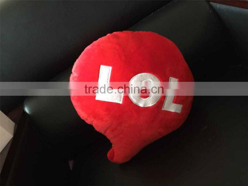 Promotional custom plush pillow, plush whatsapp emoji pillows,throw pillow