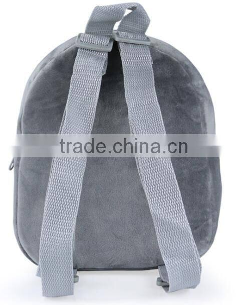 2016 Hot selling kids soft cartoon baby backpack animal image school bag