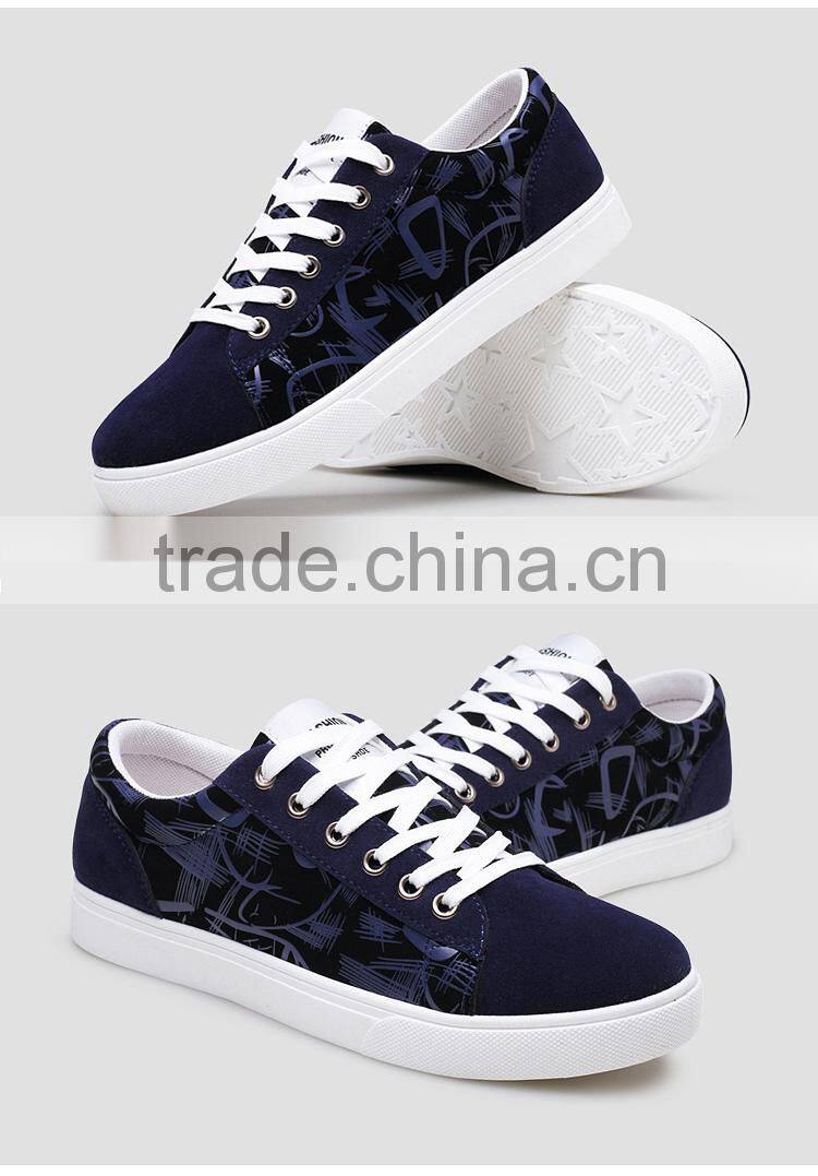 White rubber soled man comfortable casual canvas shoes