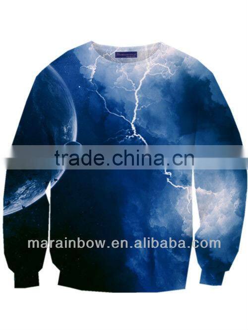 high quality Sublimation All over print crewneck sweatshirt,OEM, vivid 3D printing