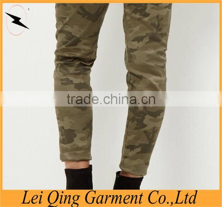 Sexy fashion women tight pants elastic trousers camo
