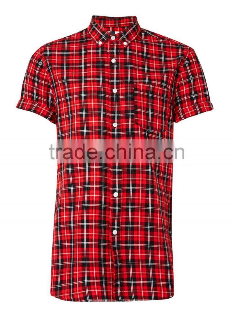 mens long line scotland plaid shirt 100 cotton shirt