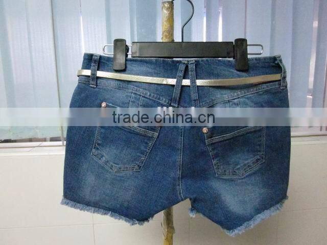 New Arrival Wholesale Customized Skinny Jeans Shorts Women 2016