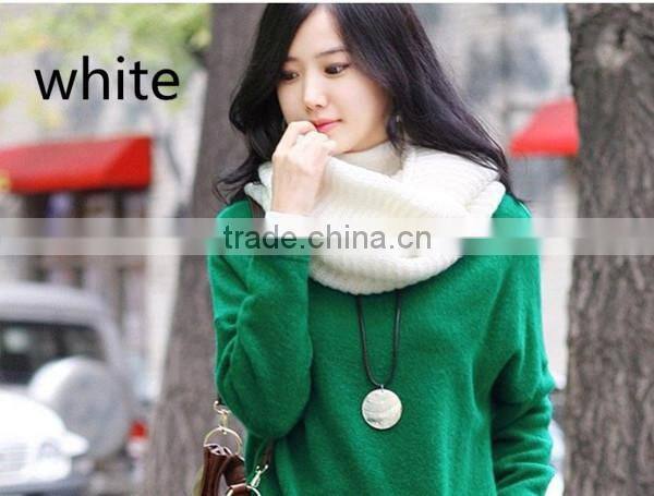 Simple and fashion high quality 7 color choice circle neckwear lovely magic scarf ladies scarves