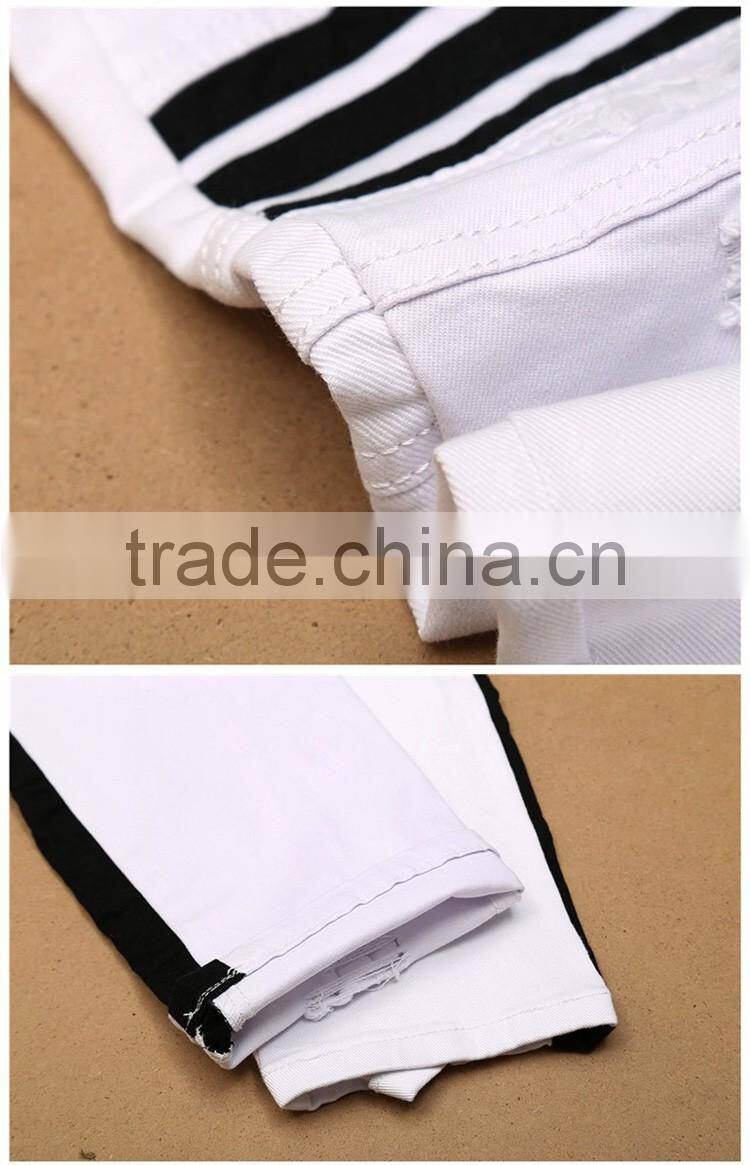 2014 Men Slim White New Design Jeans Pants