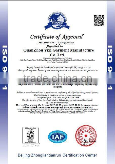 100%polyester winter keep warm jacket