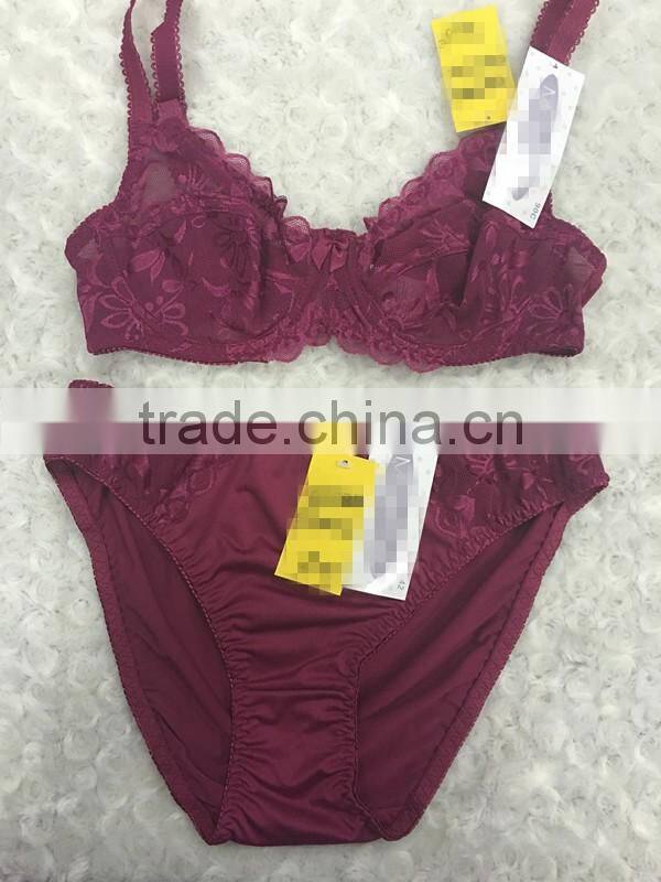 young lady non padded bra panty set soft cup underwear OEM breathable design