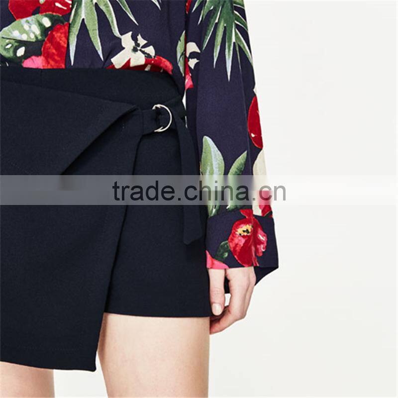 www six photo com new design stylish asymmetrical skort with buckle