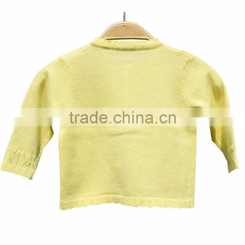 Wholesale Long sleeves Round Neck High Quality Girl Sweater Cardigan