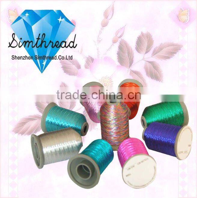 Simthread market popular metallic Embroidery Thread 40WT, 770yard MINI cones, 42 colors/kit