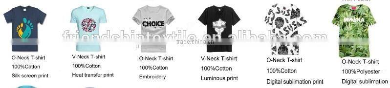 OEM Custom Logo Printed V-neck T-shirt