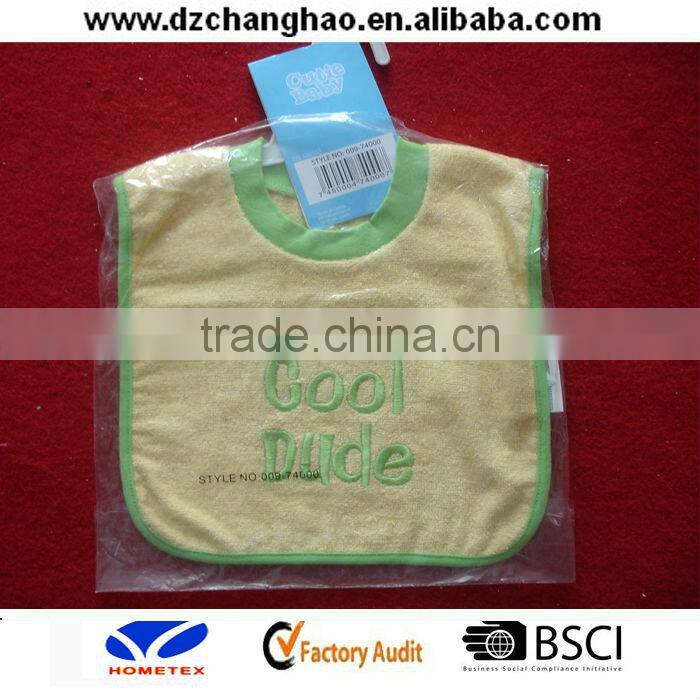 customized design baby bib with embroider
