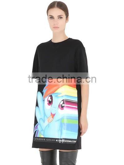 Custom Unisex Rubber Printed Black T-Shirts,100 Cotton O Neck T-Shirts for Men and Women