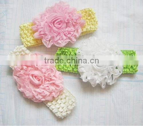 cheap knit baby headband with flower