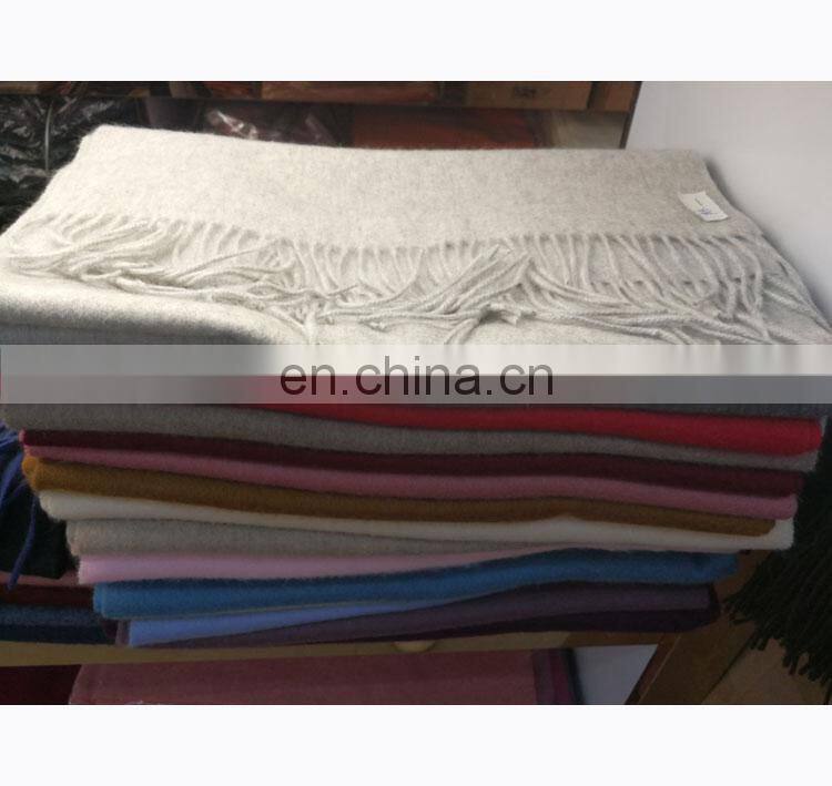 2017 High Quality Plain Color Pure Cashmere Scarf Wholesale