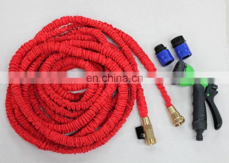 High Pressure Expandable Water Hose Brass Fitting with Spray Nozzle