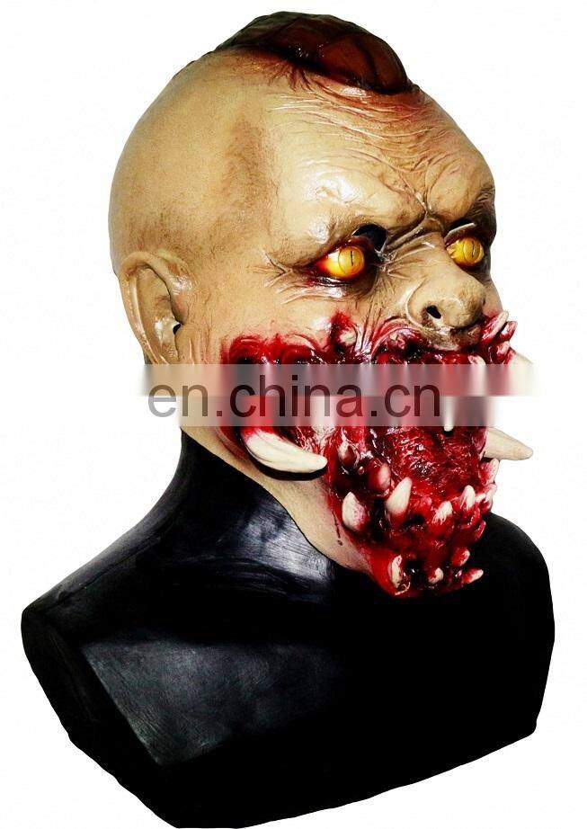 Hot-selling Vampire Novelty Items Scary Overhead Latex orc Mask For Carnival