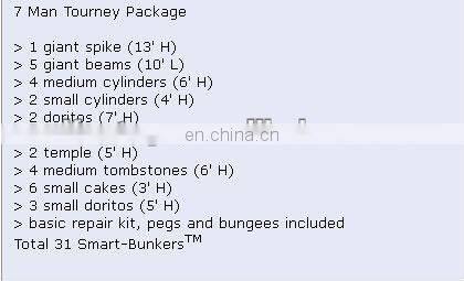 7 Man Tourney inflatable paintball bunkers
