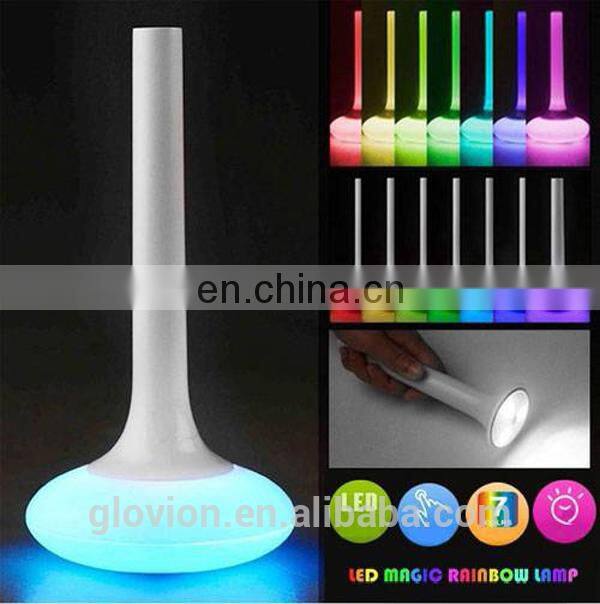 New Update Vase Design LED Rainbow Night Light Mood Lamp with 7 color Changeable & Handheld Flashlight Torch