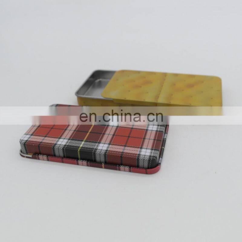 Custom fashion designed metal tin sliding pill case