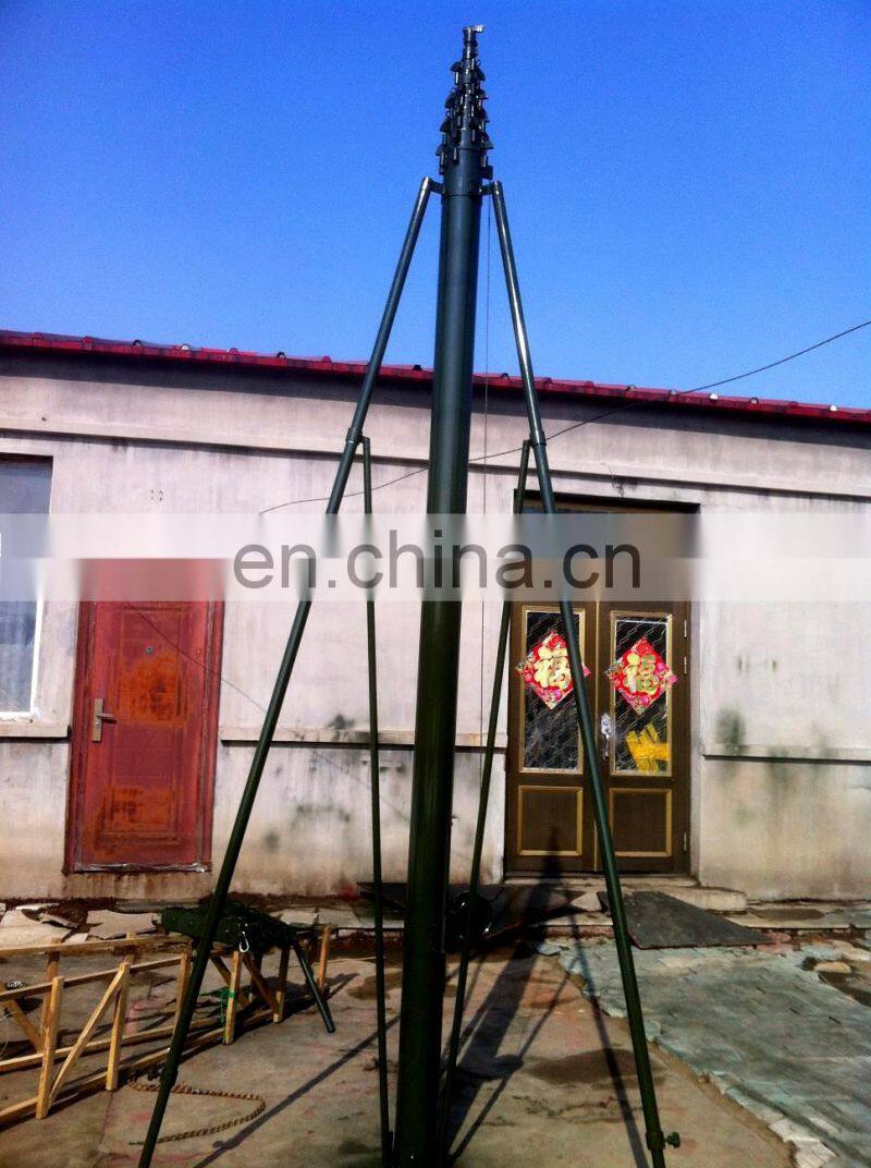 30m manual tripod telescoping antenna mast by hand 15Kg load