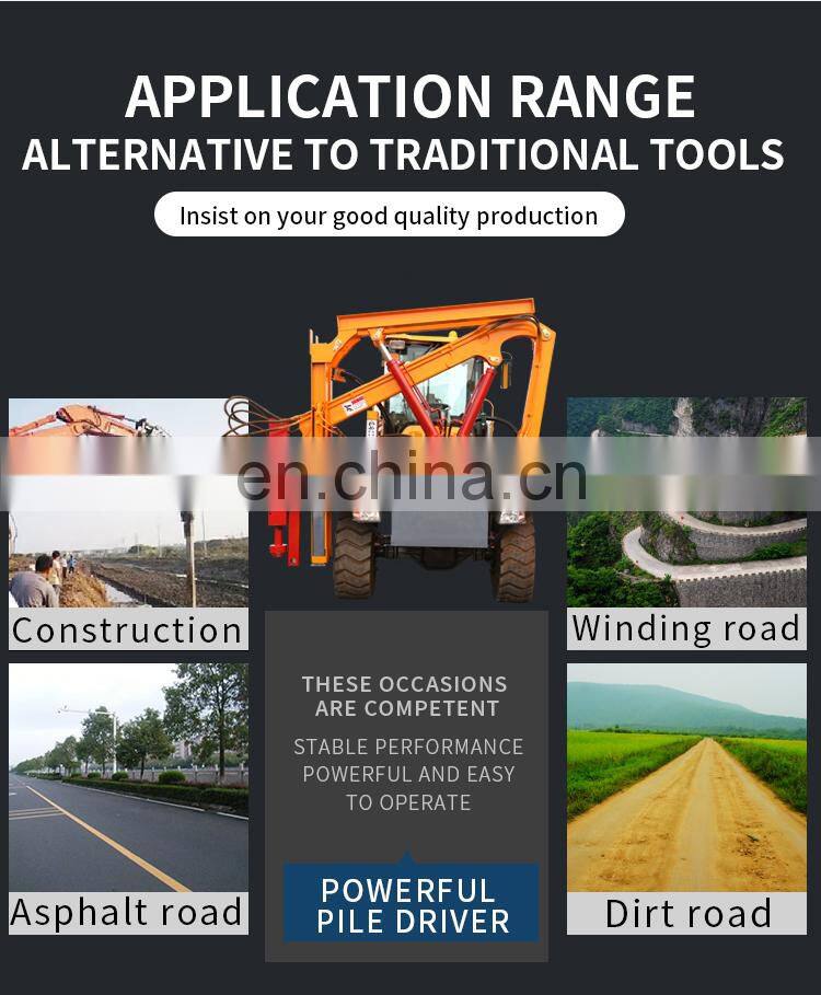 hydraulic guardrail mini pile driver machine for sale price