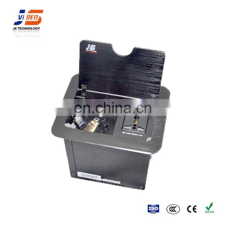 Office Hidden aluminium in desk outlet table mount socket