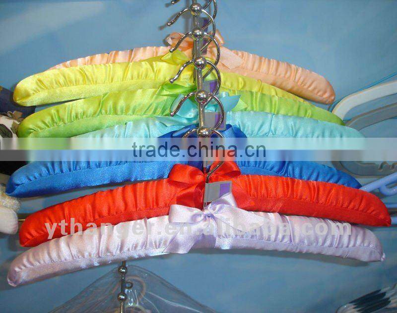 LP80 white satin clothes hangers