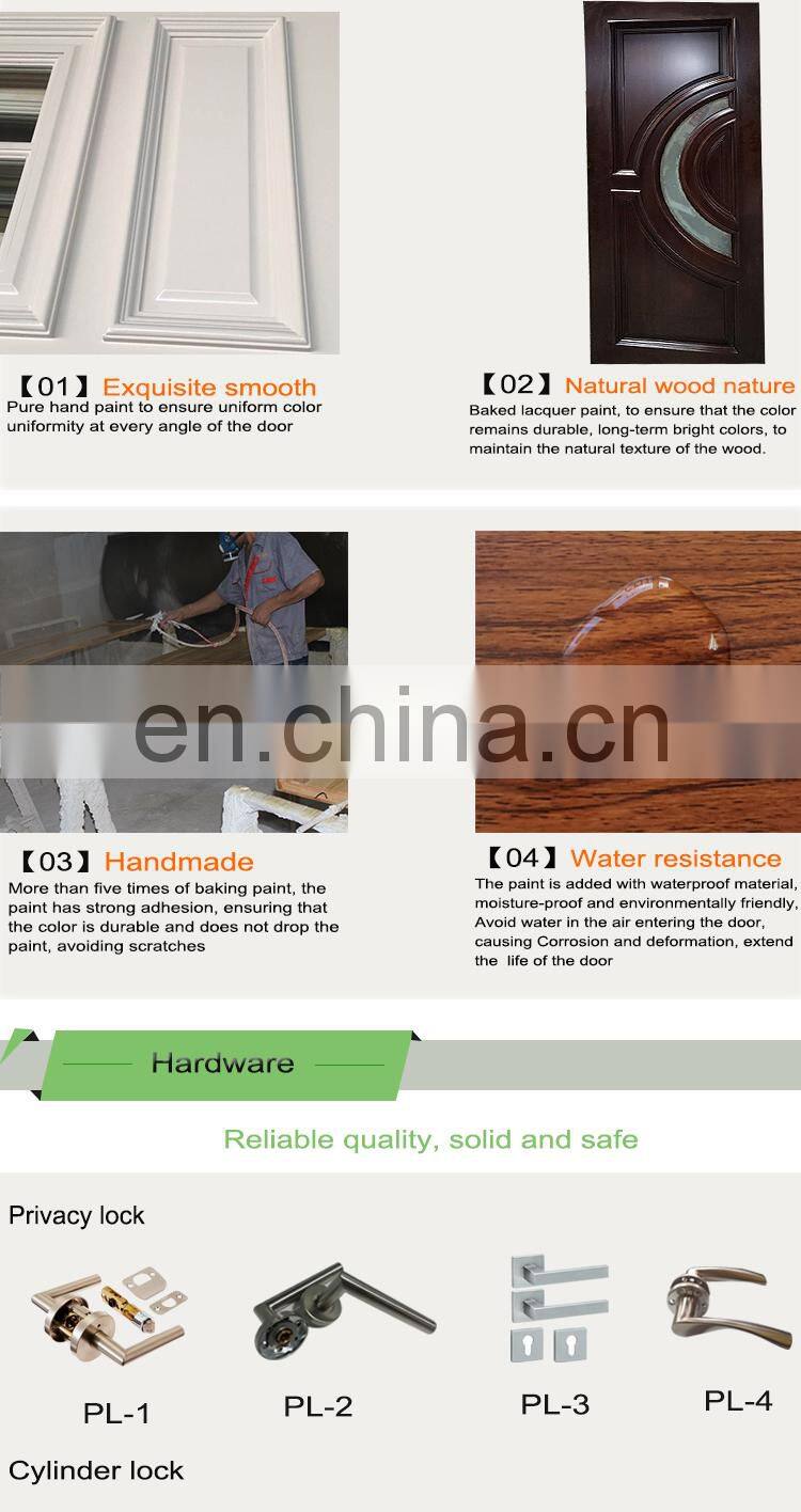 Cheap commercial dark modern flush prehung internal solid core interior office simple design wood doors