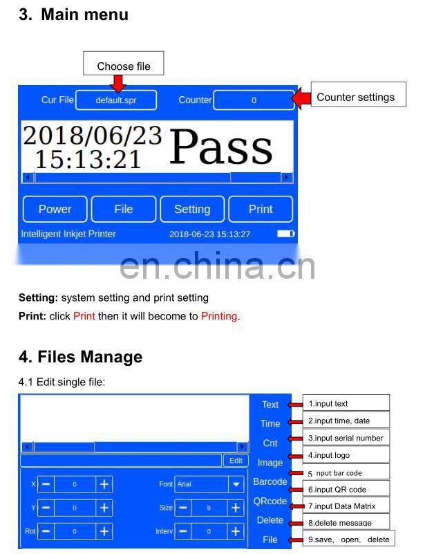 M3S English Version + Original Quick Drying Ink Cartridge Optional Ink Color Handheld Inkjet Printer