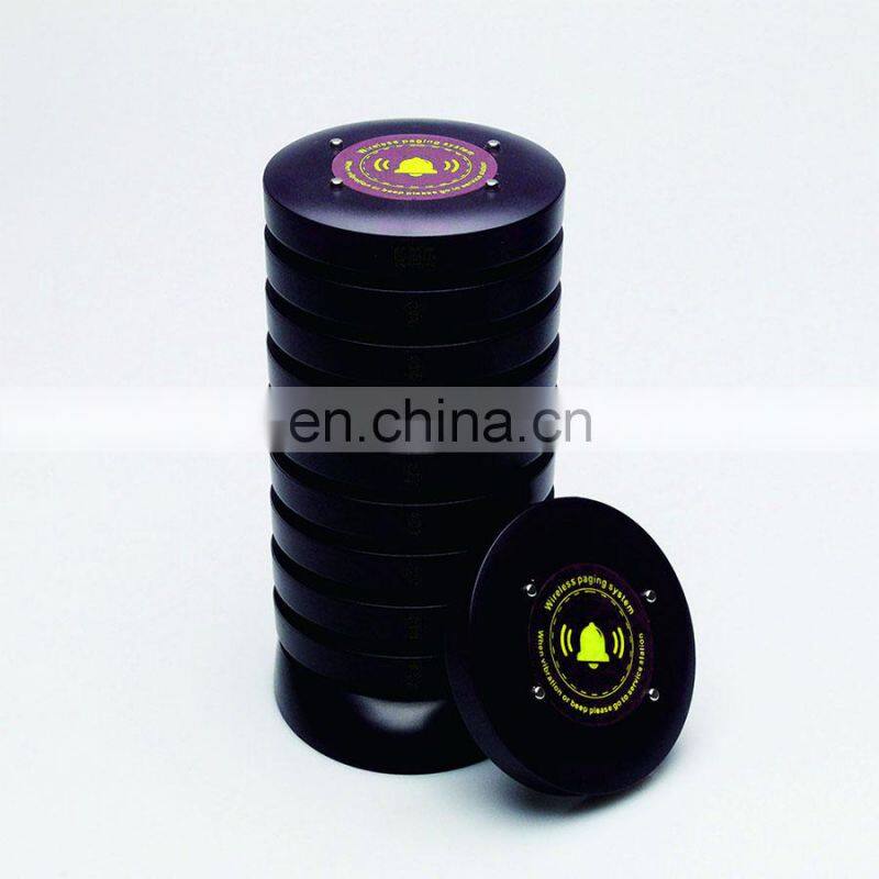 SU-680 Wireless Paging System Restaurant Pager System with 10 Pagers Vibration Beep Light Indicator