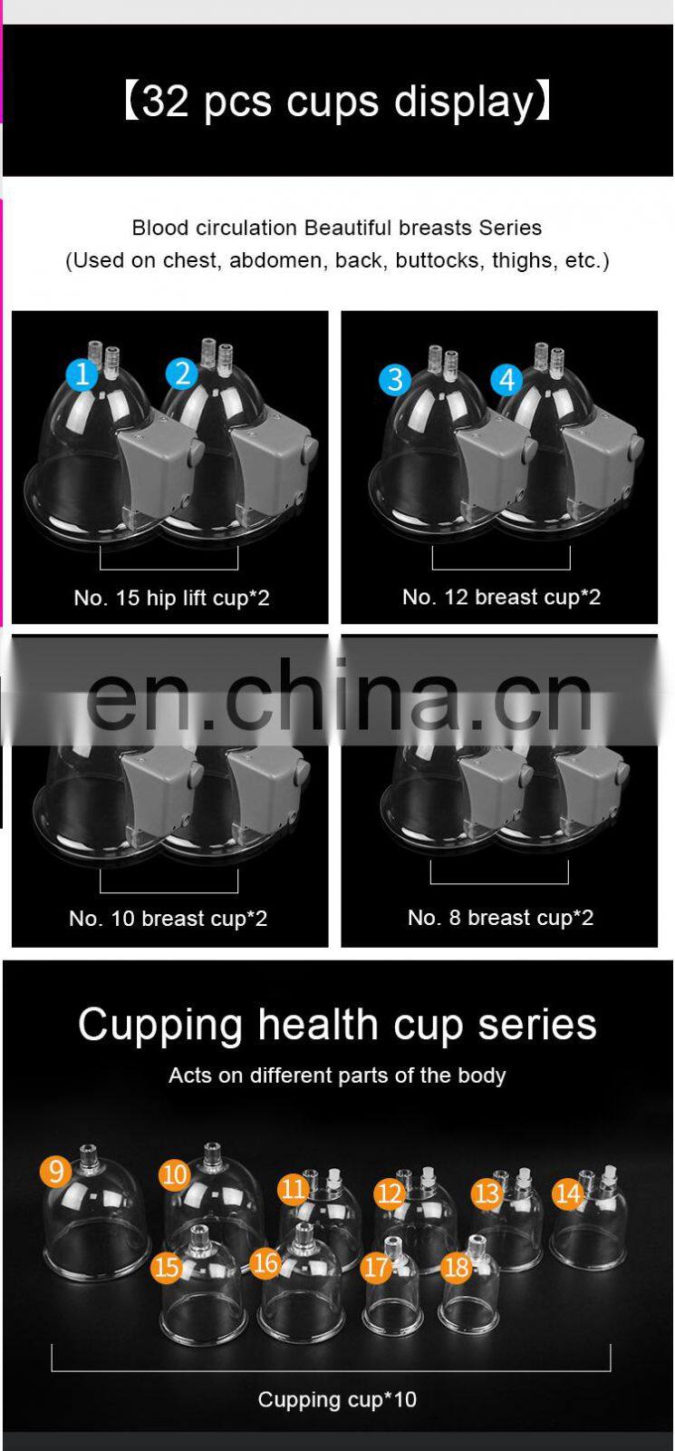 Factory price Breast massage therapy nursing instrument Vacuum Enlargement Microcurrent meridian dredging Butt Lifting machine