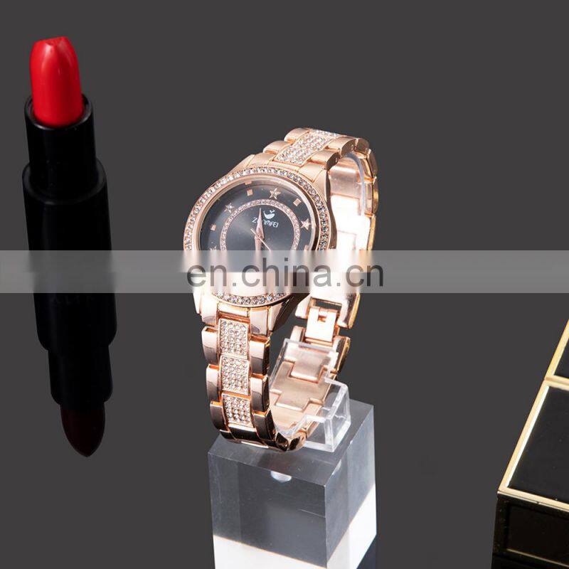 ZONMFEI ZM031-D 3pcs Ladies Quartz Wristwatch Neckless Gift Box Casual Fashion Style Woman Watch Set Bracelet