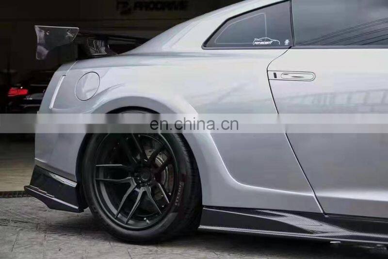 Runde Resin Half or Full Carbon Fiber For 2009-2021 Nissan GTR R35 Top Secret Style Body Kit Front Rear Bumper Lip Fender Hood