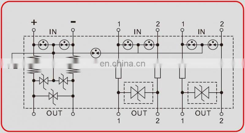 C3JY24A 3 in 1 Video Signal Surge Protective Devices Monitoring three-in-one surge protector