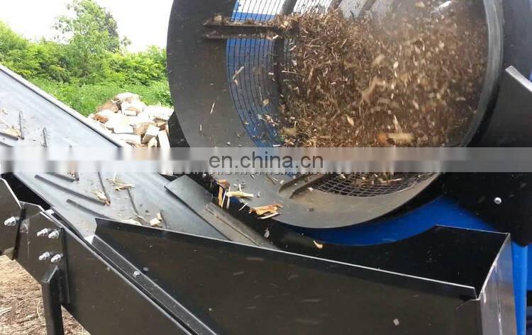Rotary type wood chips garbage firewood trommel screen factory price