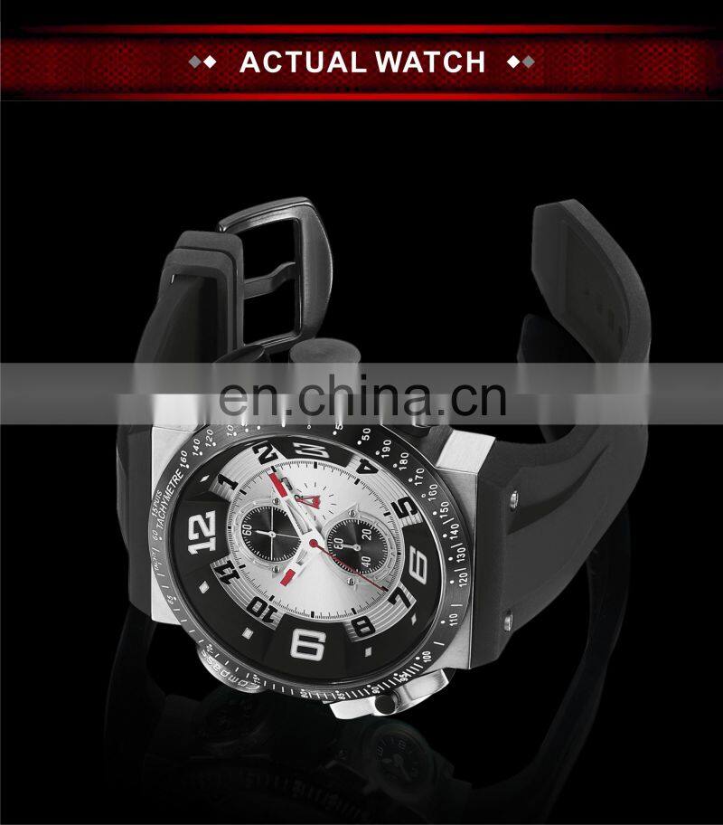 Wholesale custom stainless steel crystal glass compass male dual time men twins quartz watch