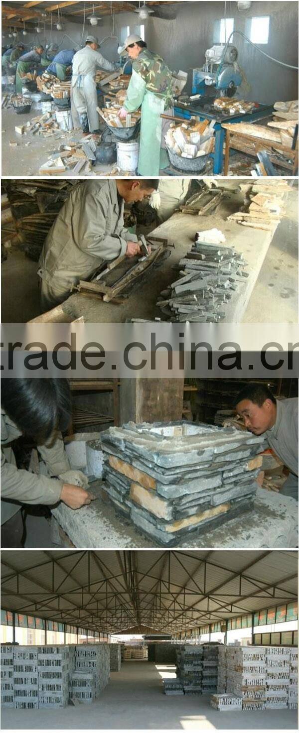 Yellow Beige Cultured Stone, Wall Cladding, Cheap Chinese Wall Stone Panel