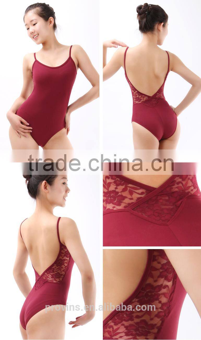 High Cut Leotard, High Cut Leotards For Women, Burgundy Adult Dance Leotard