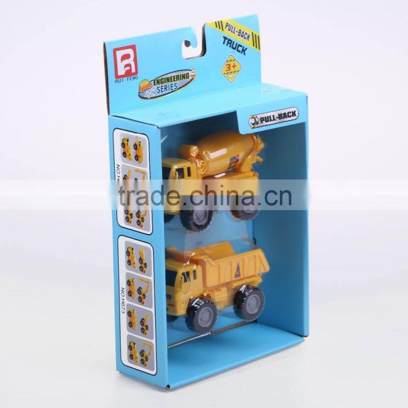 2 In 1Pull-back Construction Trucks Playset